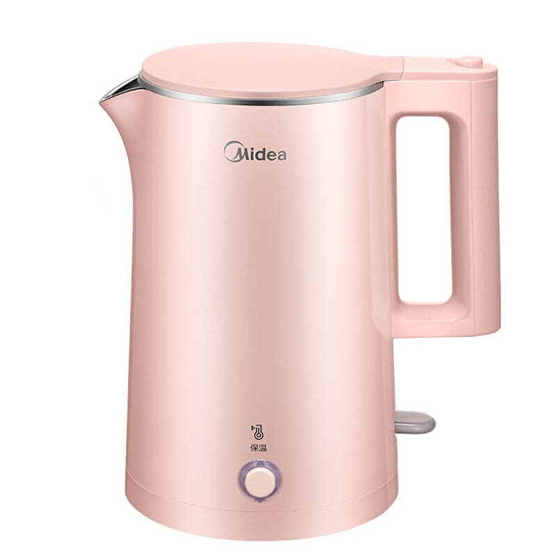美的（Midea）电水壶热水壶电热水壶304不锈钢无缝内胆一键保温智能 SH15E516
